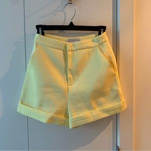 Endless rose yellow shorts. Size XS. From Vancouver boutique The Latest Scoop.